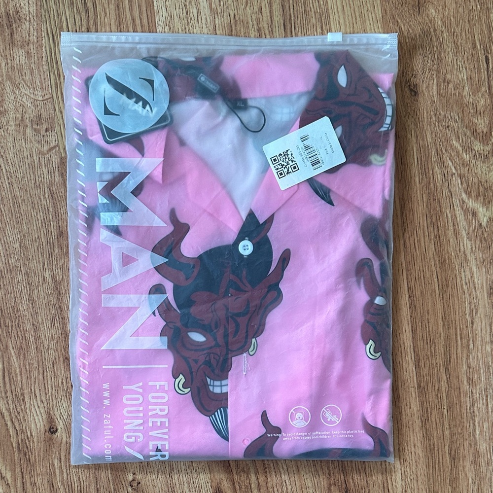 Zaful Forever Young Pink Devil- Men's Shirt